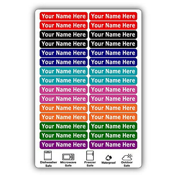 Waterproof Multiple Colors And Sizes Multiple Names Custom Name Labels Custom Name Label For School High Quality Custom Name Labels Premium Microwave And Dishwasher Safe Personalized Labels